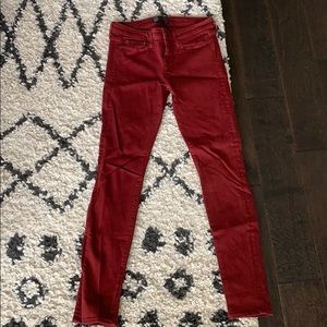Vince Red Skinny Jeans